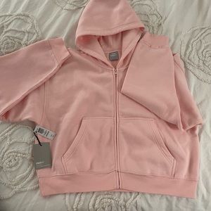 Aritzia baby pink hoodie